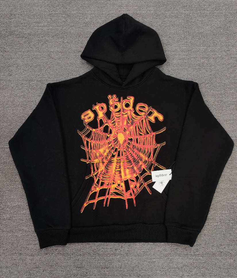 Sp5der Foam Print Spider Thick Fleece Hoodie
