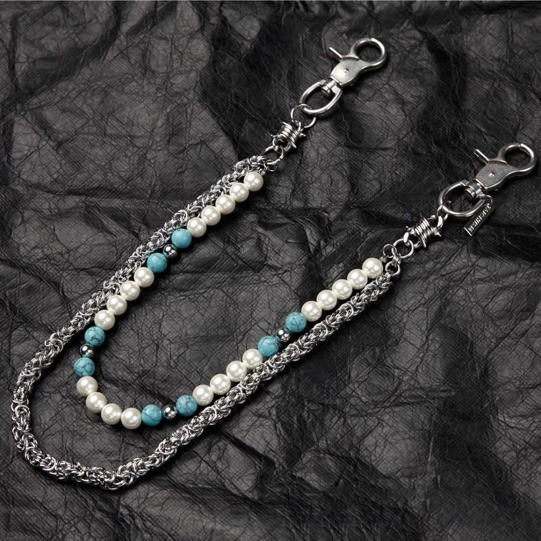 Pearl & Turquoise Jeans Chain