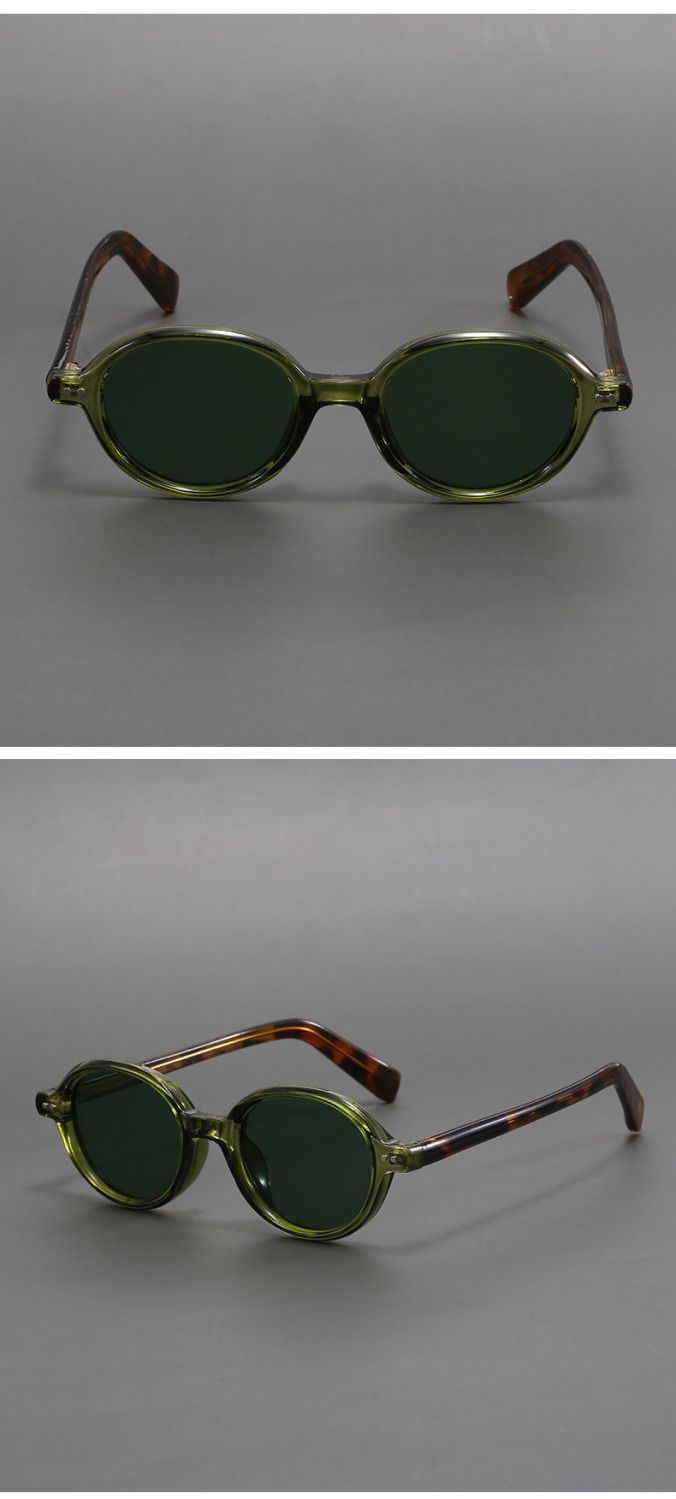 Retro oval shaped casual sun blocking sunglasses