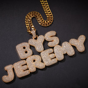 Hip-Hop Zircon English 26 Letters Micropaved Pendant