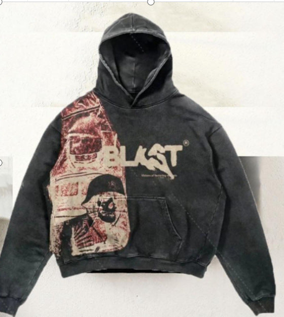 Skull Die for You Washed Hooded Sweatshirt