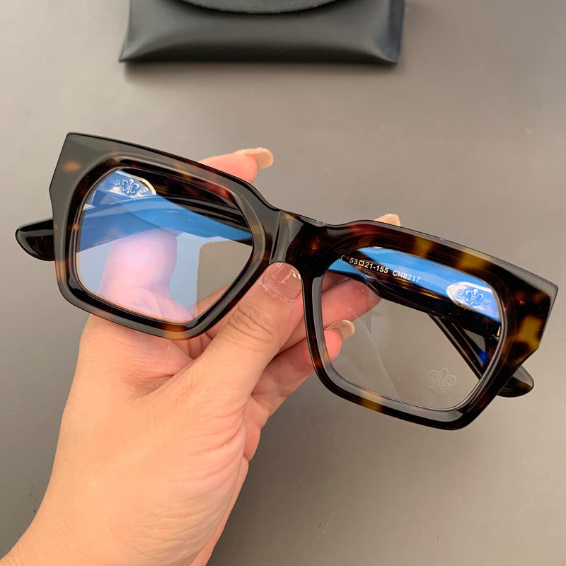 Chrome Hearts thick rimmed large frame no makeup glasses