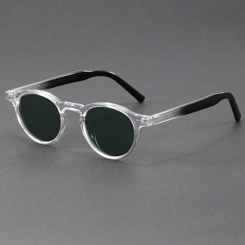 Small Round Frame Retro Acetate Sunglasses