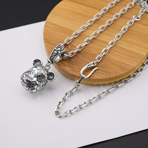 Retro Cute violent bear necklace