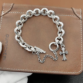 Cross chrome hearts ring bracelet