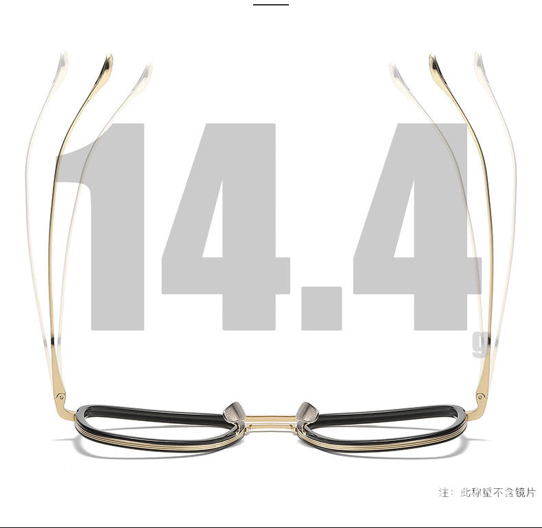 Iron Man Glasses Square Frame Double Bridge Large Frame