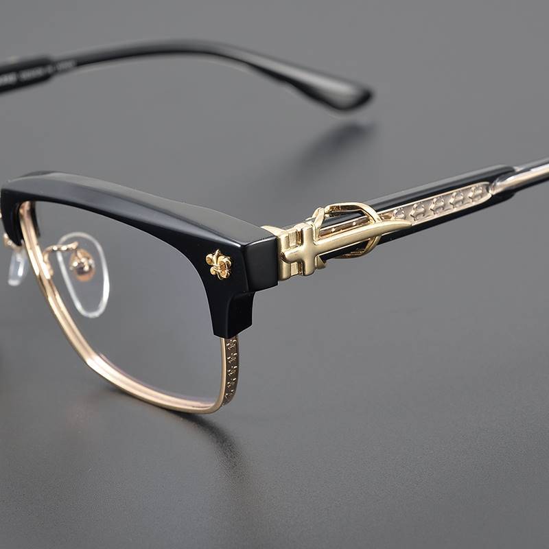 Chrome Hearts square frame browline glasses frame