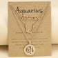 Zodiac Necklace Vintage English Star Image Pendant Three Piece Jewelry Set