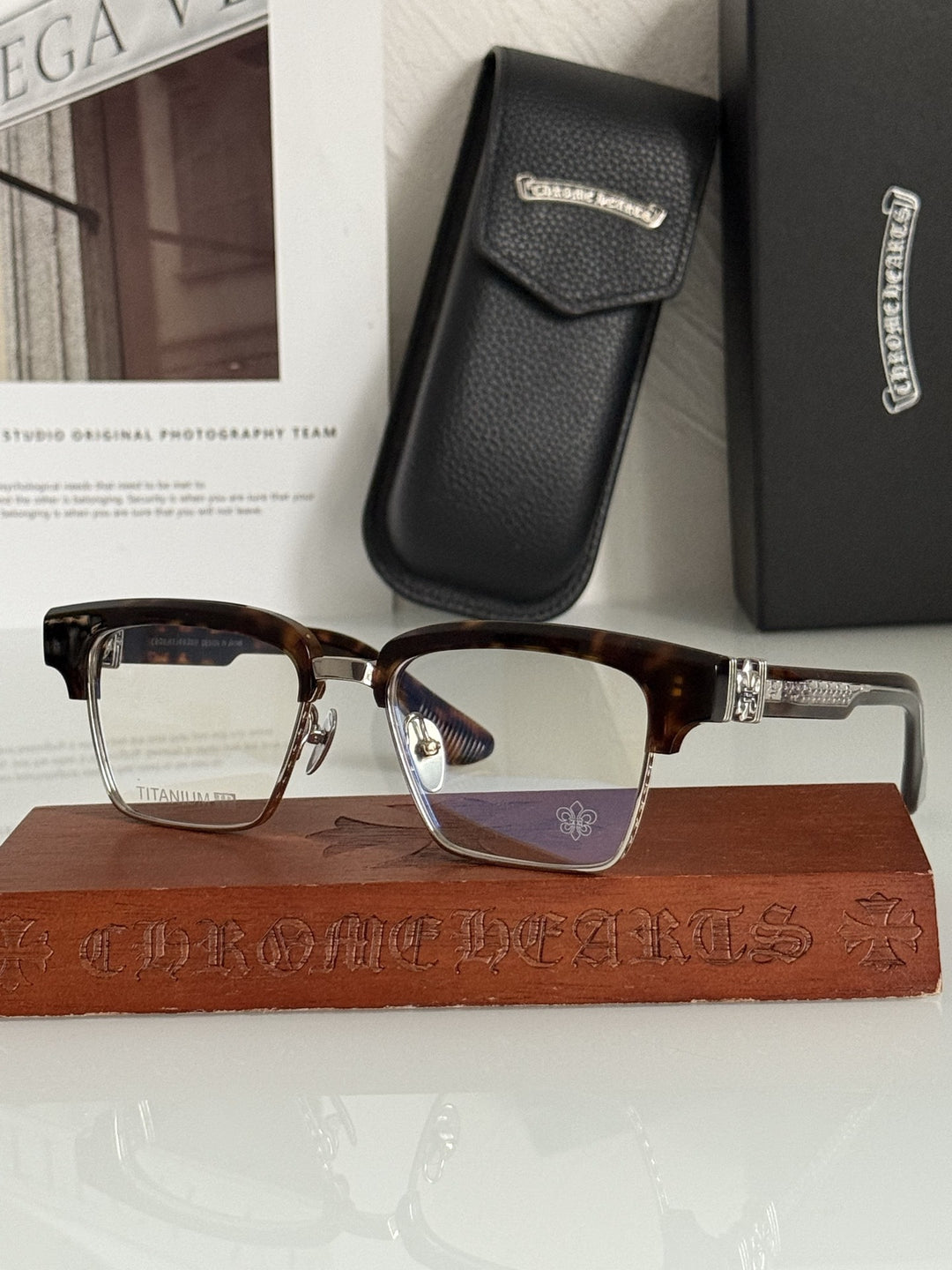 Chrome Hearts Heavy Industries Business Titanium Frame Eyeglasses