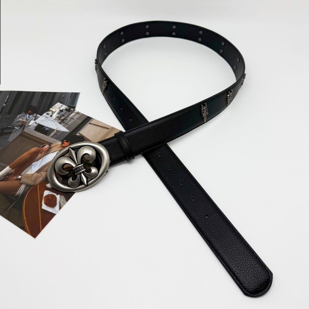 Chrome Hearts Classic Vine Belt with Dagger Stud Accents