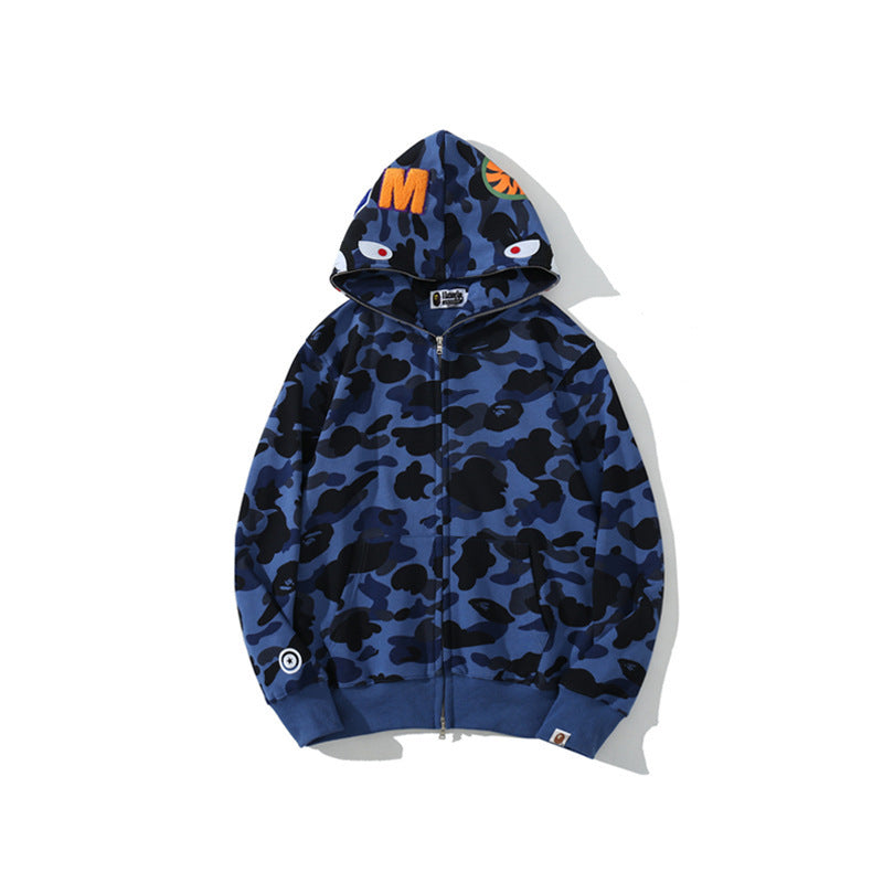 BAPE Shark camouflage jacket cardigan hooded
