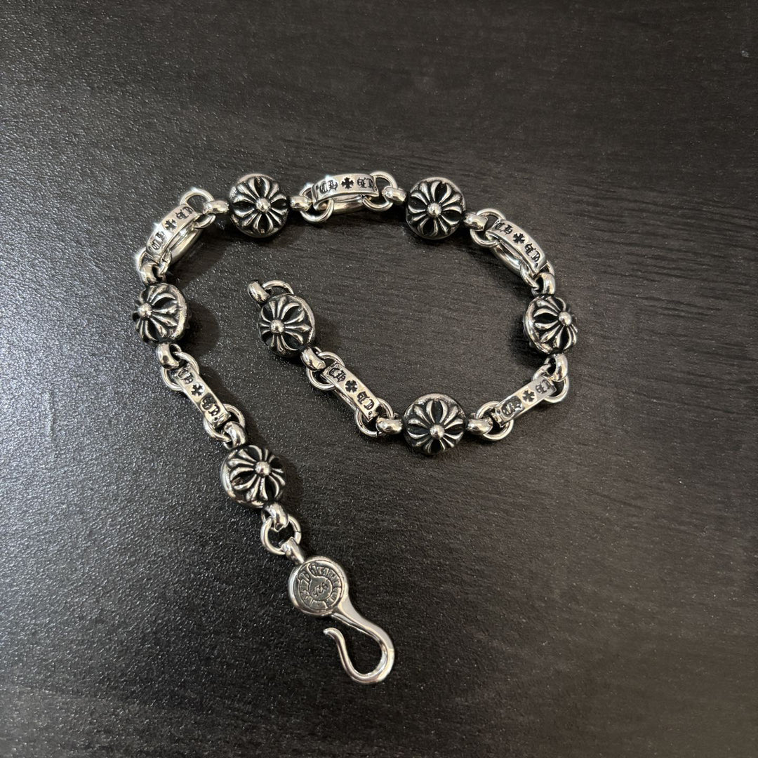 Chrome Hearts Cross Star of David Fishhook Bracelet