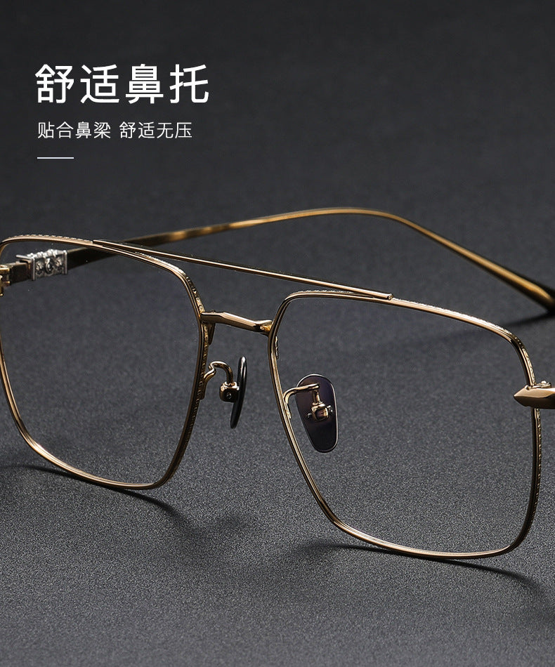 Chrome Hearts large-frame double-bridge eyeglasses