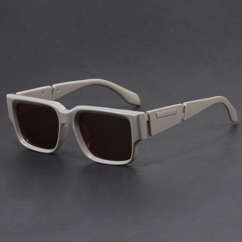 Rectangular narrow-frame niche unique thick-frame sunglasses