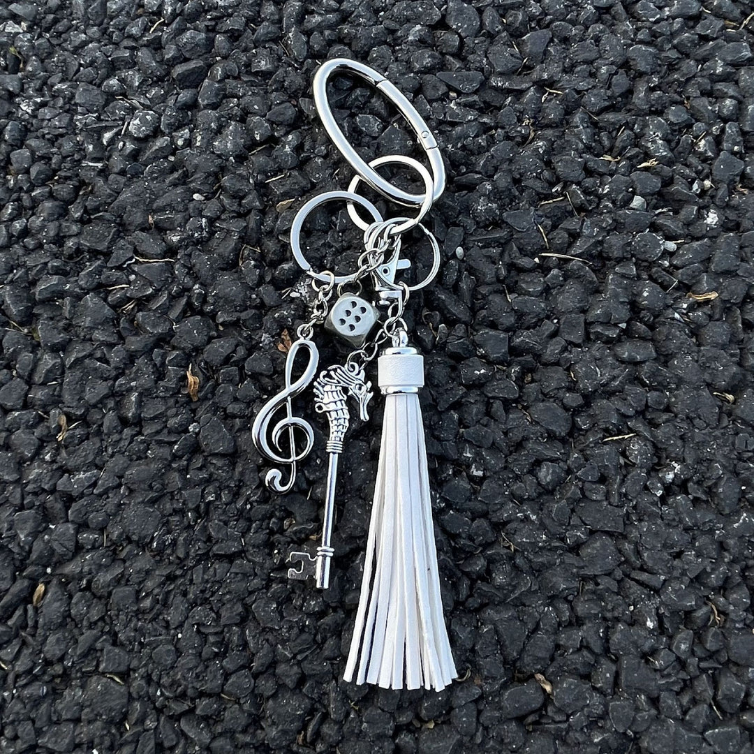 Ocean Sound Creative Braided Rope Musical Note Dice Keychain