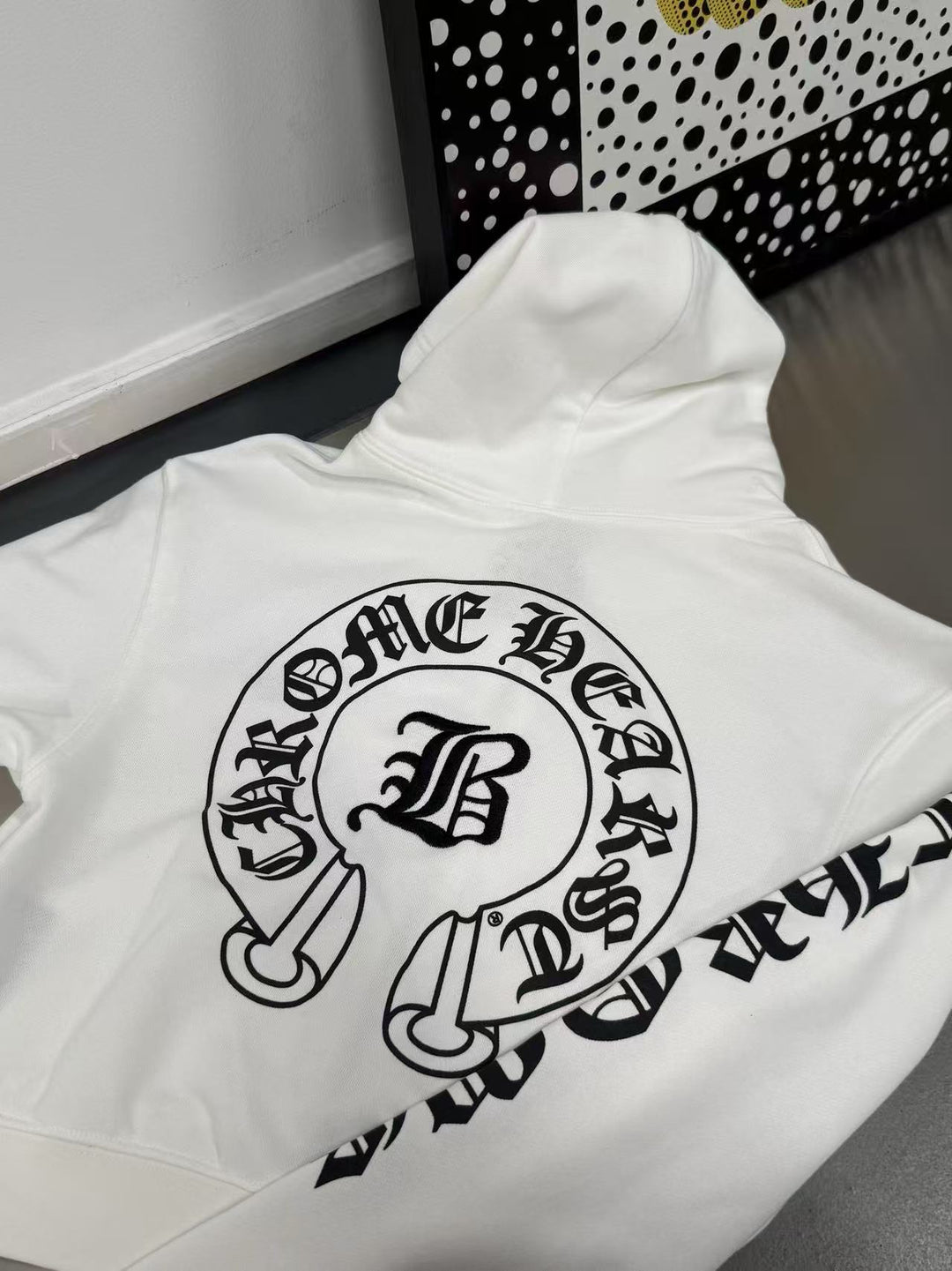 Chrome Hearts embroidered horseshoe print hoodie