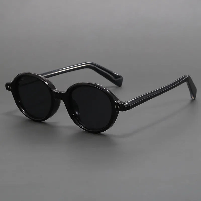 Retro oval shaped casual sun blocking sunglasses