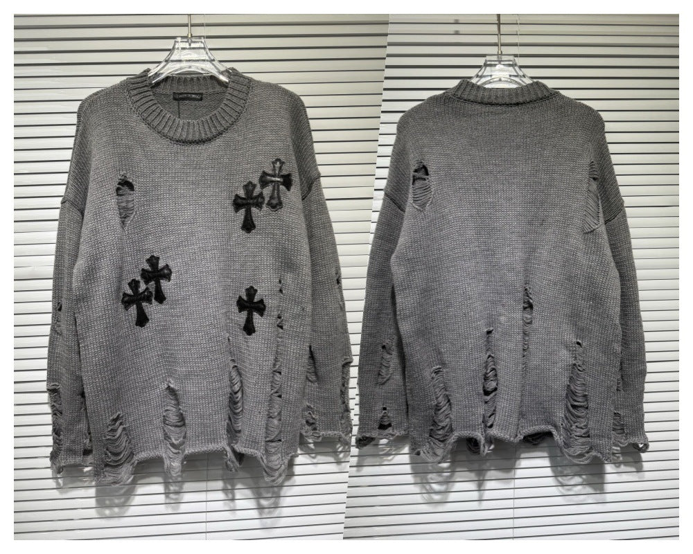 Chrome hearts cotton cross knitted sweater cardigan