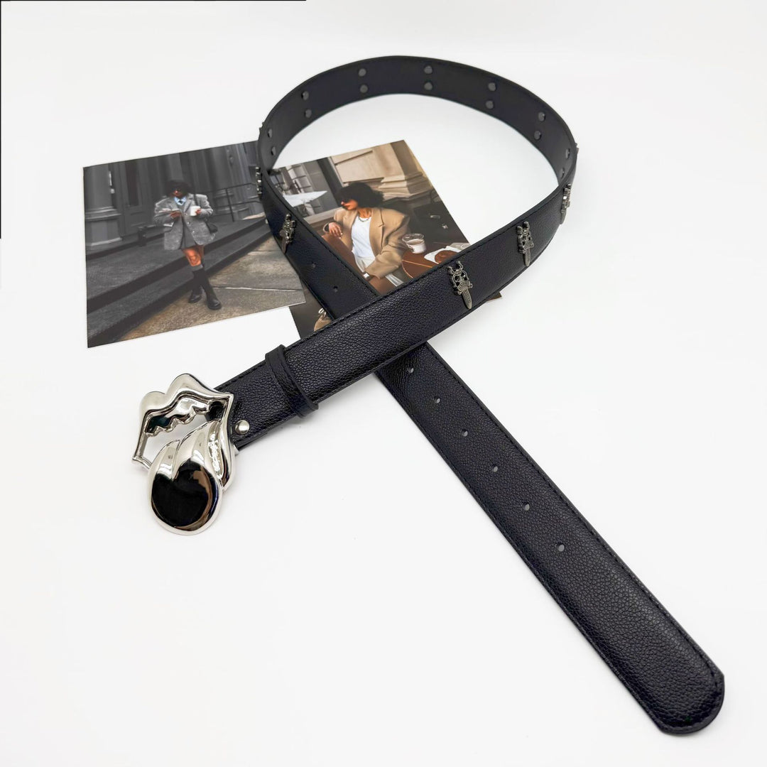 Chrome Hearts Classic Vine Belt with Dagger Stud Accents