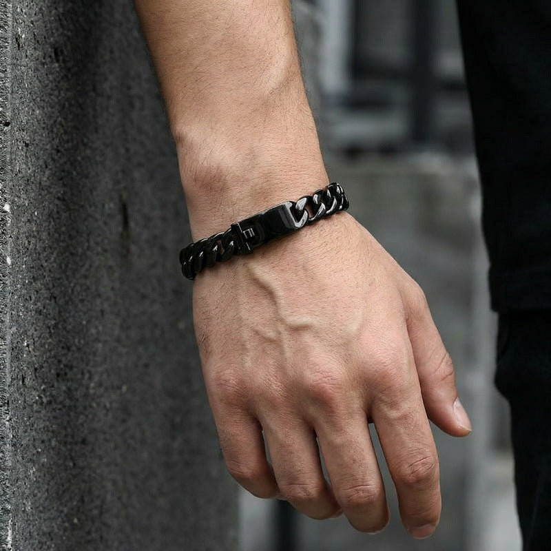 Minimalist titanium steel bracelet