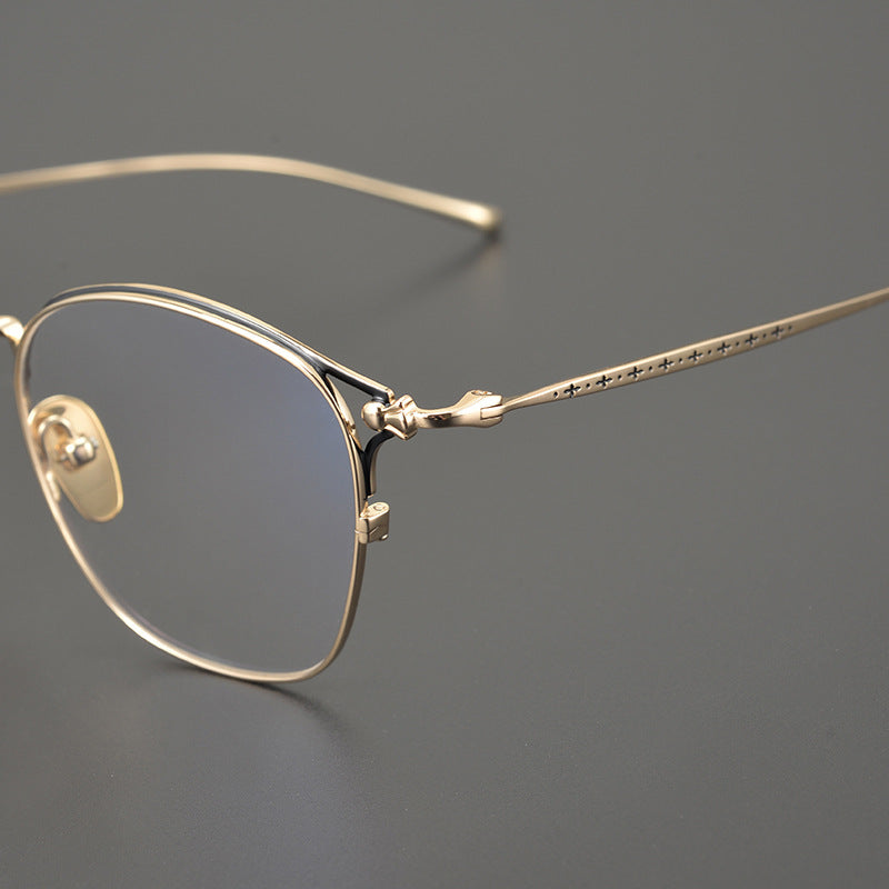 Handmade minimalist pure titanium fashion glasses