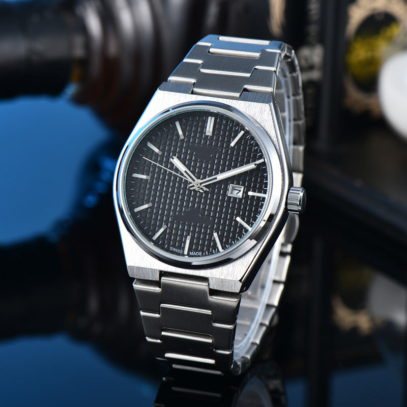 Classic Simple and Generous Solid Steel strap Watch