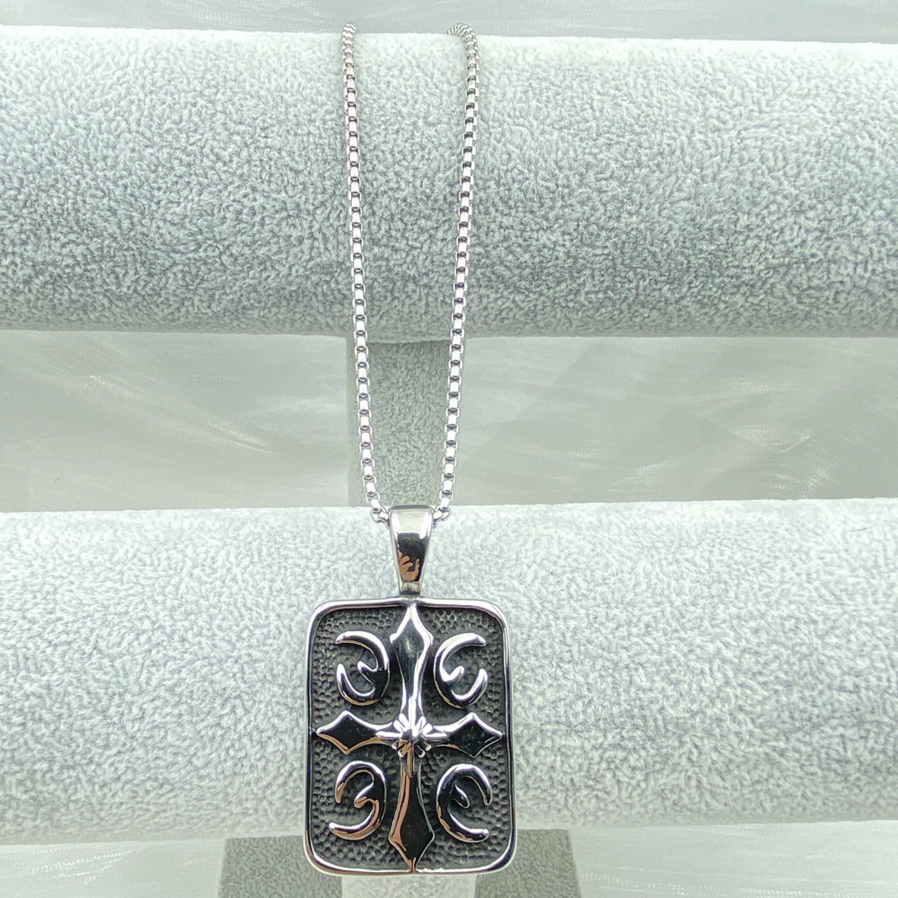Chrome Hearts Titanium Steel Cross Long Necklace