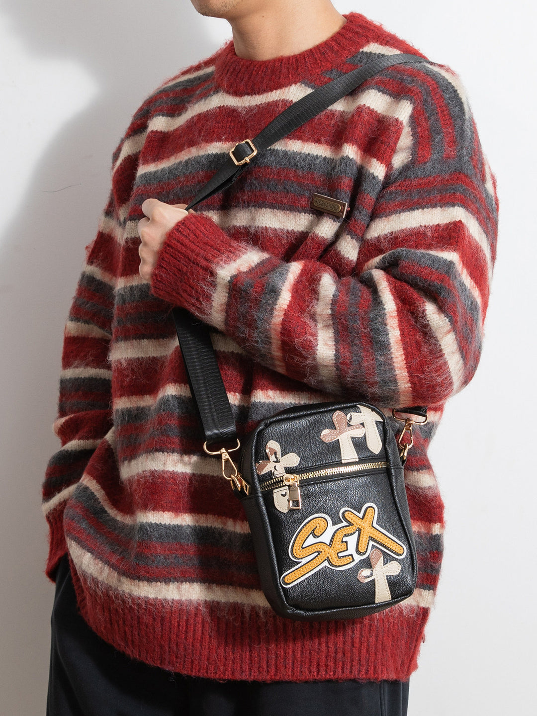 Chrome Hearts camouflage cross sports PU leather shoulder bag