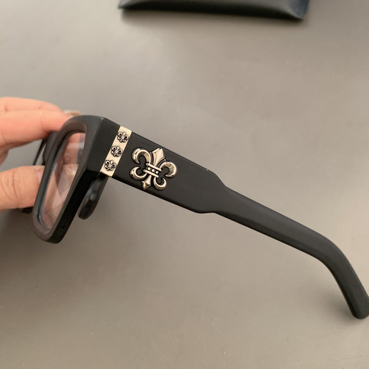 Chrome Hearts thick rimmed large frame no makeup glasses