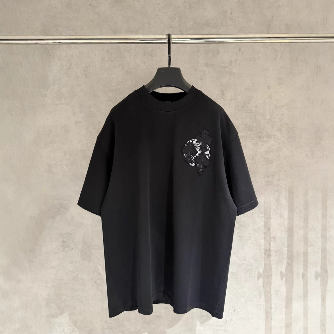 Chrome Hearts Embroidered Distressed Short-Sleeve T-Shirt