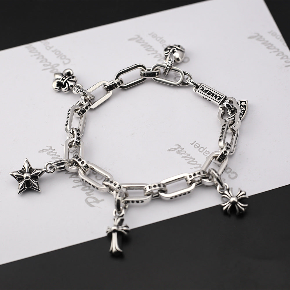 Chrome Hearts multi-element cross anchor bracelet