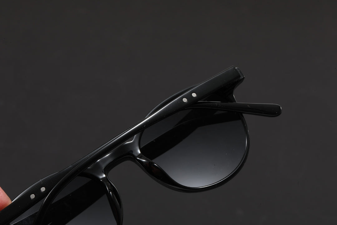 Retro Oval Frame black UV400 protection sunglasses