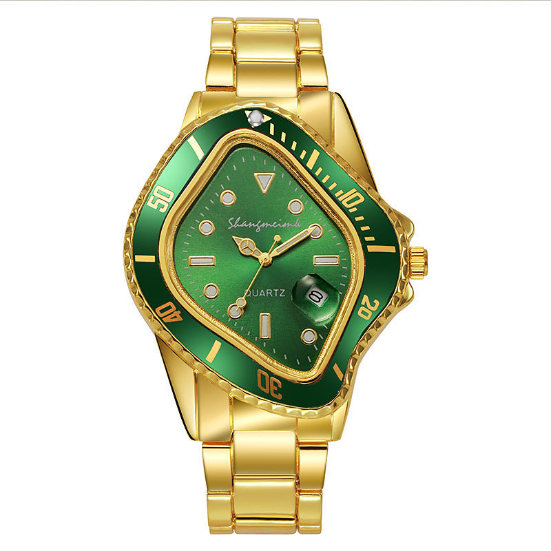 Twisted Submariner Alloy Steel Strap Quartz Watch