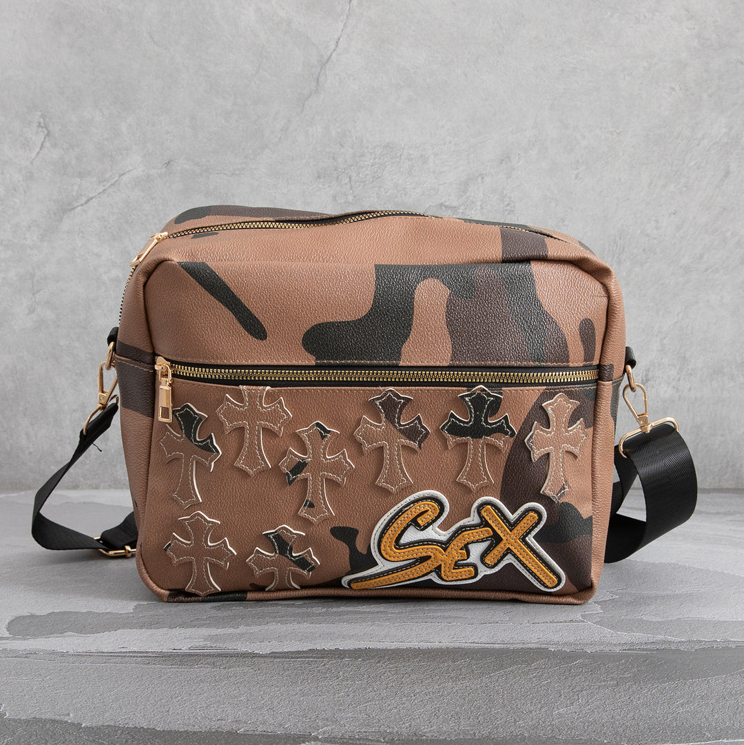 Chrome Hearts Camouflage Sports PU Leather Crossbody Bag