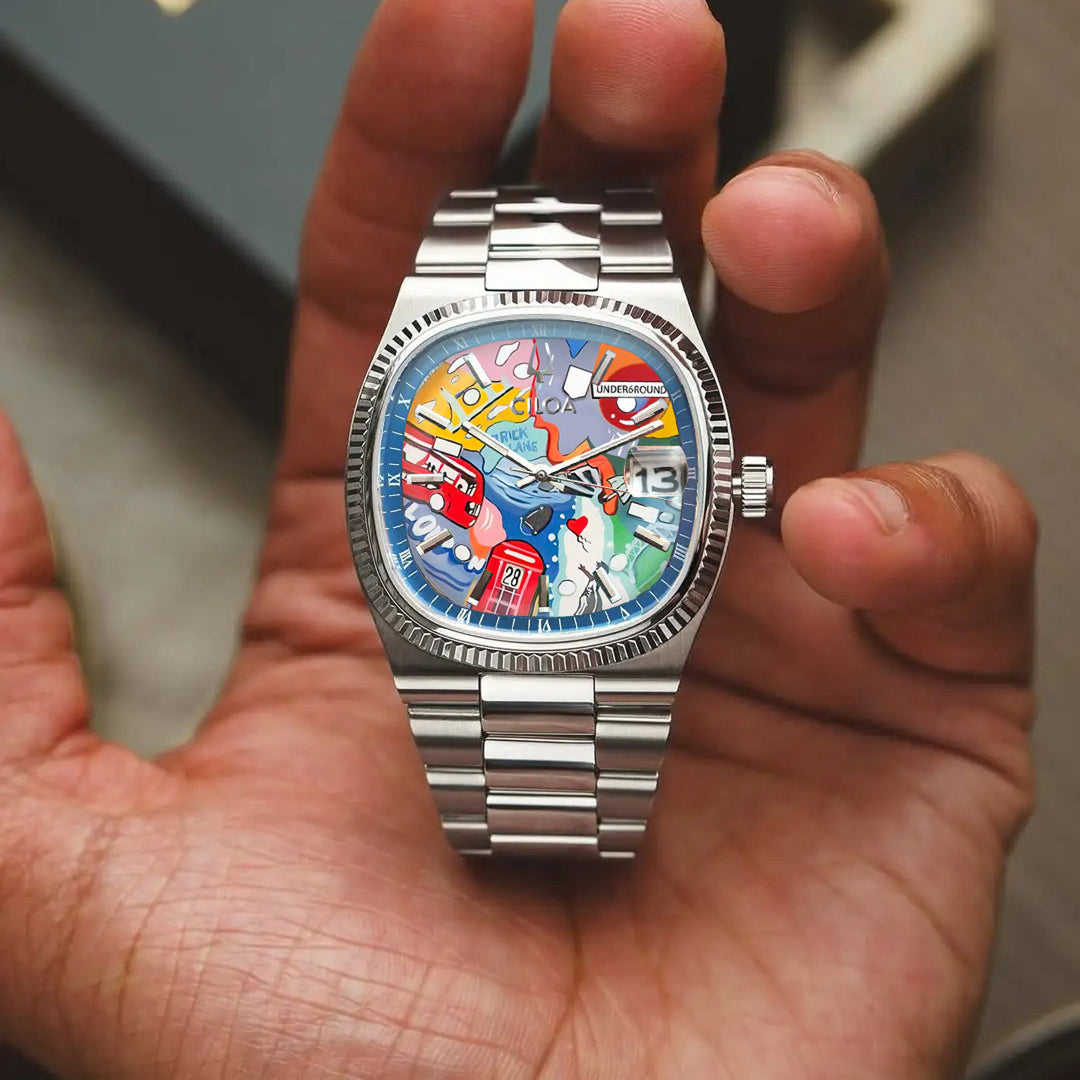 Graffiti Square Men's Watch