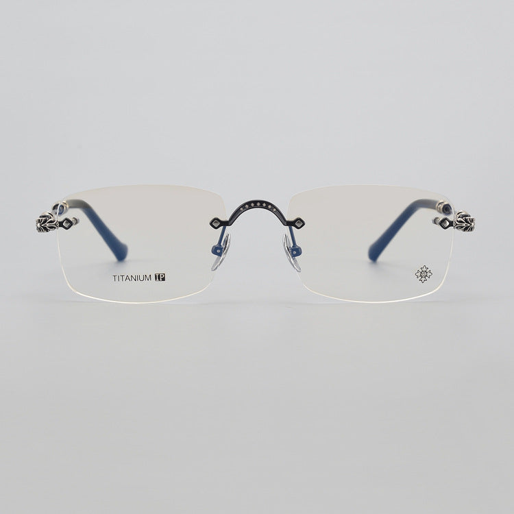 Chrome Hearts rimless pure titanium eyeglasses