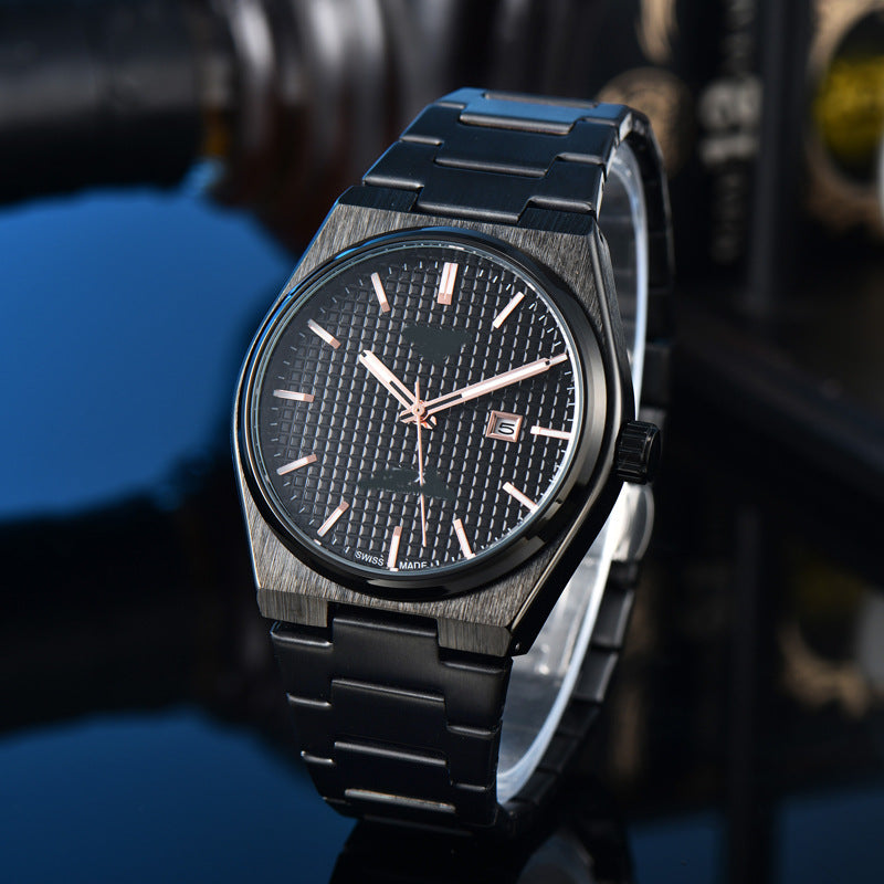 Classic Simple and Generous Solid Steel strap Watch