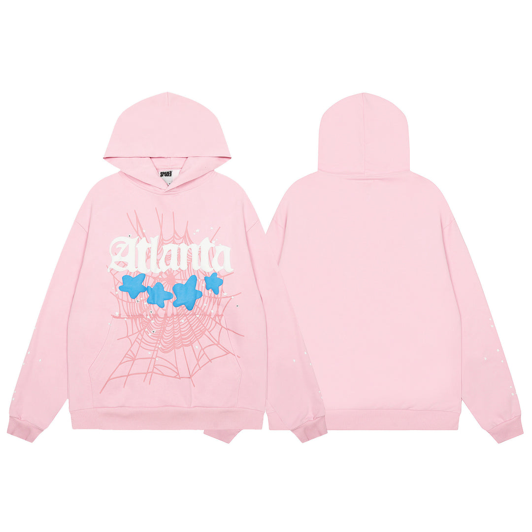 Sp5der555555 Spiderweb Foam Print Sweatshirt Set