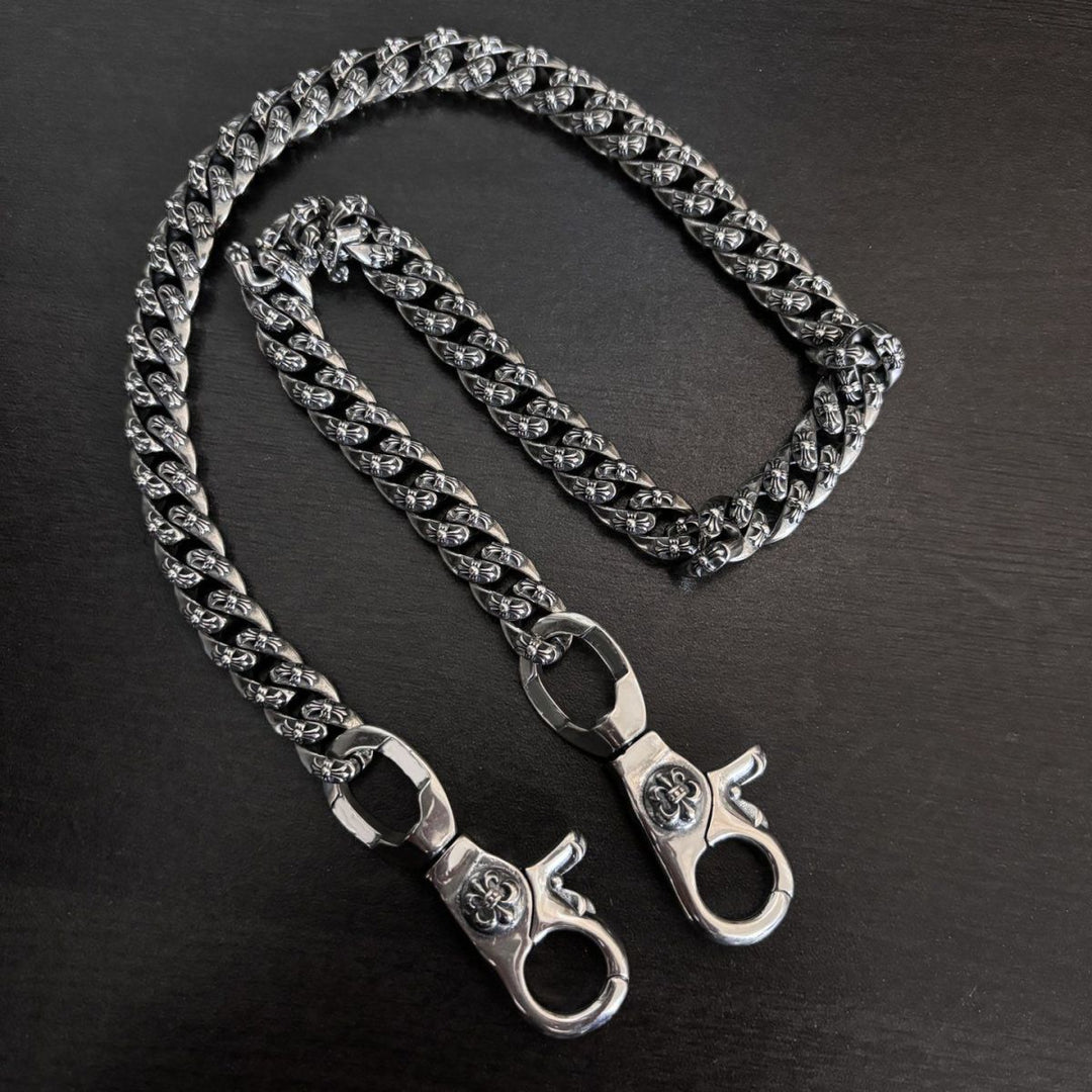 Chrome Hearts double lobster buckle versatile pants chain