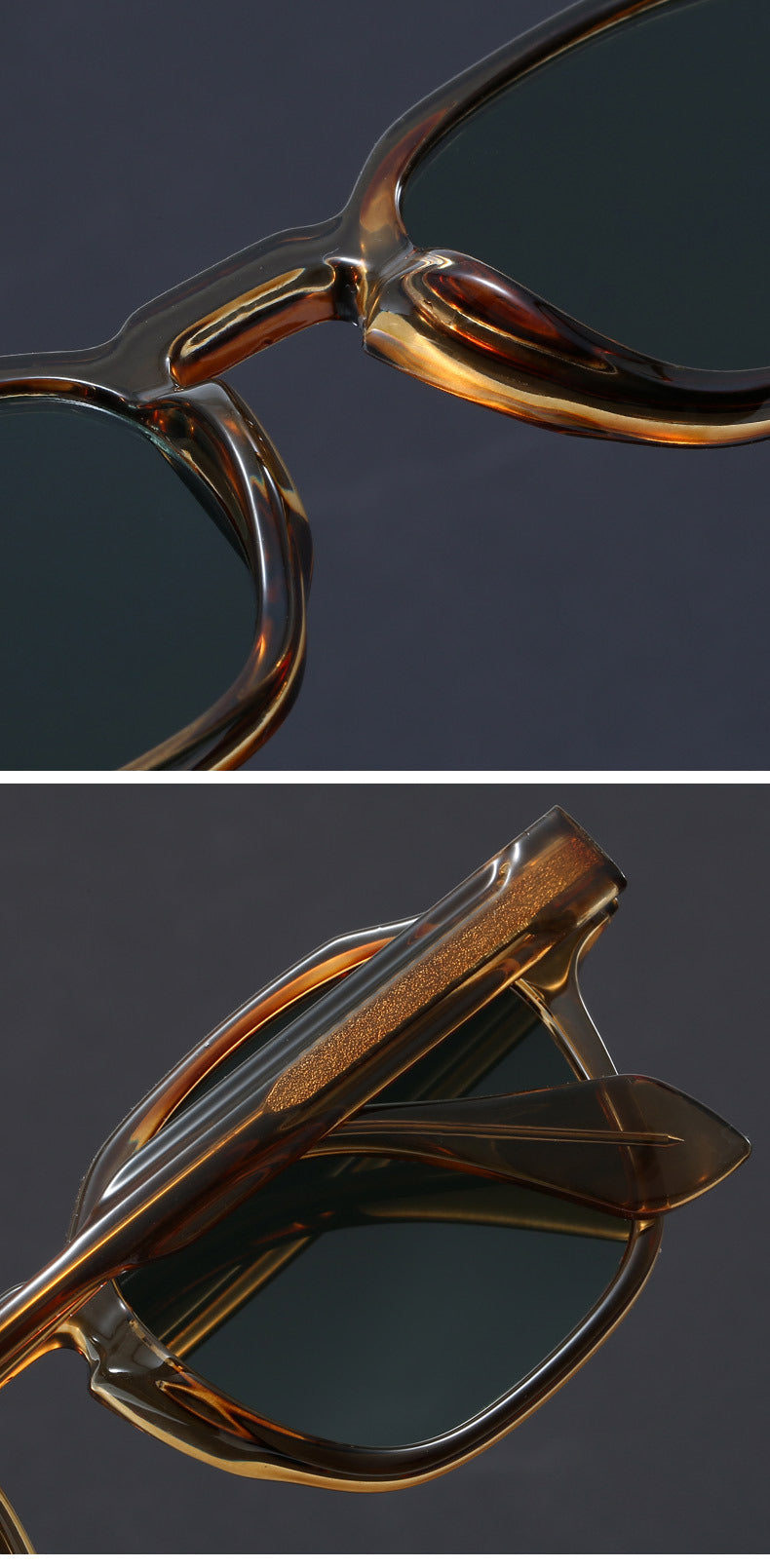 Retro irregular square black sunglasses