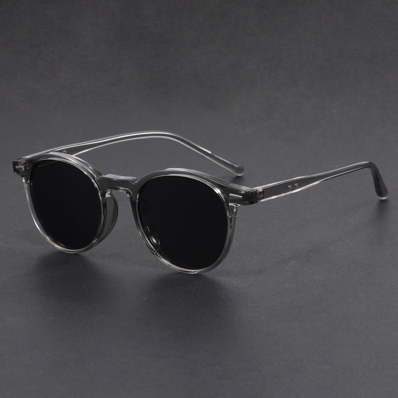 Retro Oval Frame black UV400 protection sunglasses