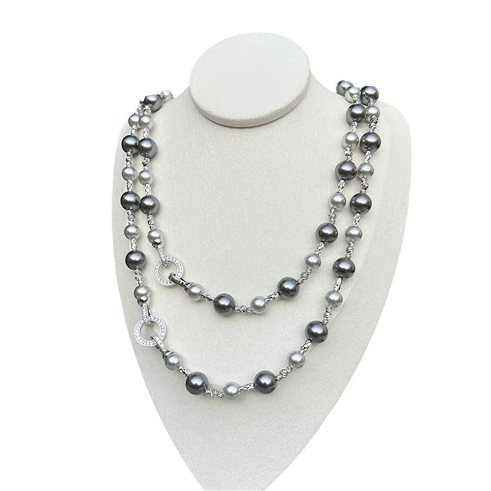 rosary necklace Tahitian pearl necklace