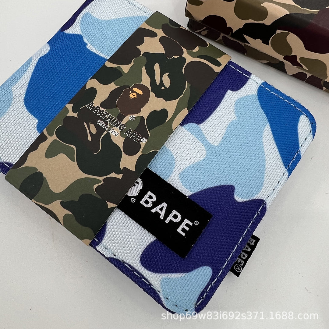BAPE camouflage card holder wallet