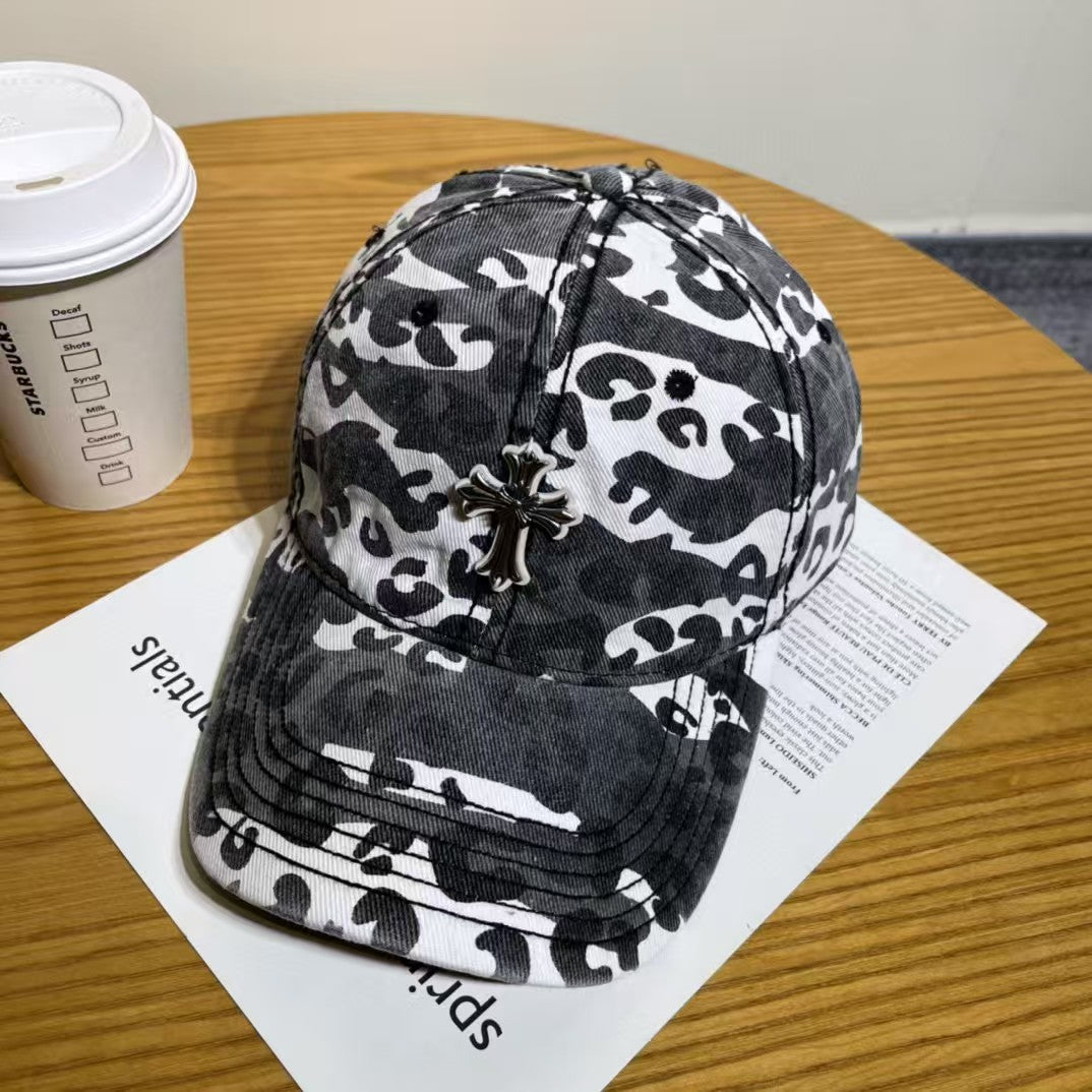 Chrome Hearts Ripped Denim Baseball Cap