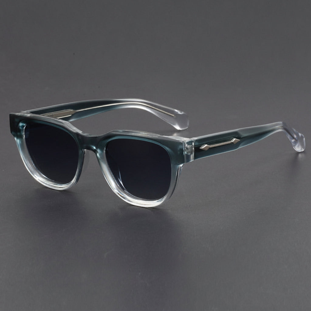 Small square propionate pin inserted sunglasses