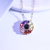 Colorful projection necklace girlfriend gift