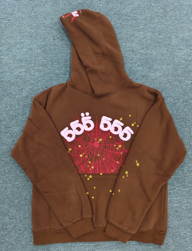 Sp5der Foam Print Spider Thick Fleece Hoodie