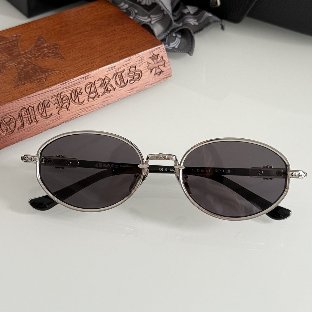 Chrome Hearts Oval Small Frame Futuristic Sunglasses