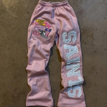 Y2K SAINTS Letter Print Wide-Leg Pants