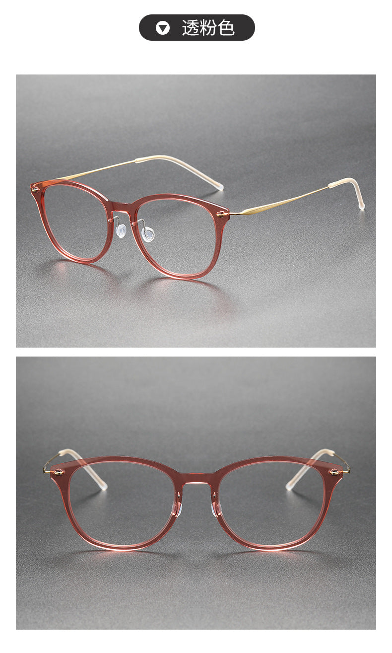 Gradient retro oval frame for slimming faces